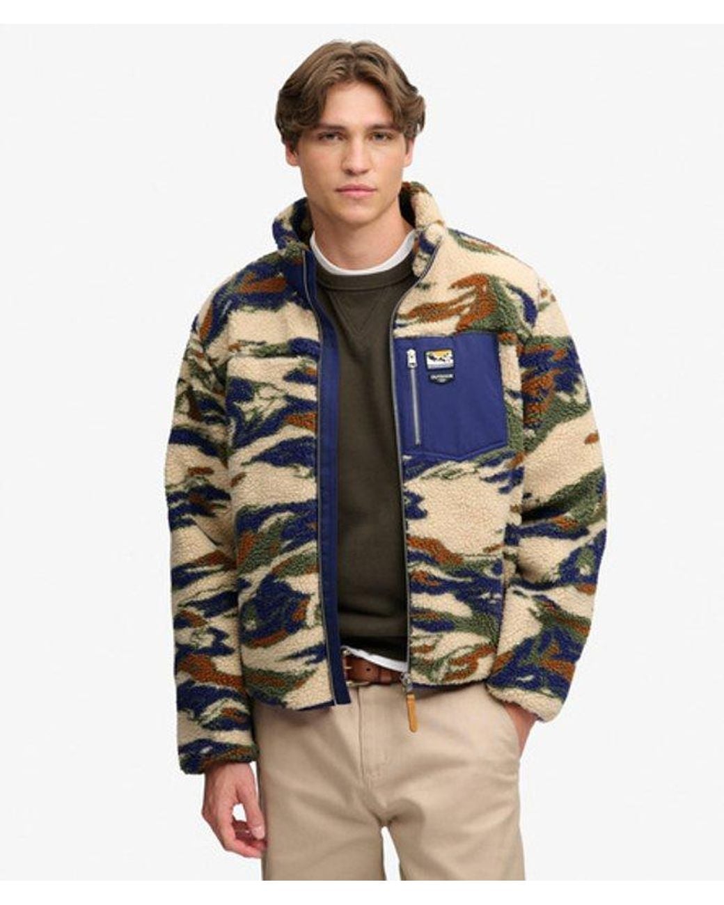 Superdry Green & Co Terrain Fleece Zip Through for men