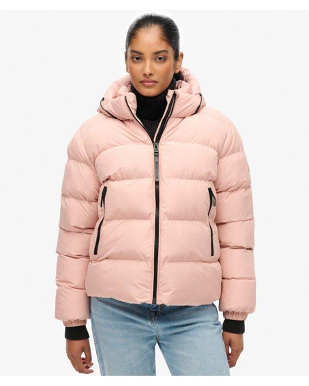 Superdry Blue & Co Hooded Sports Puffer Jacket