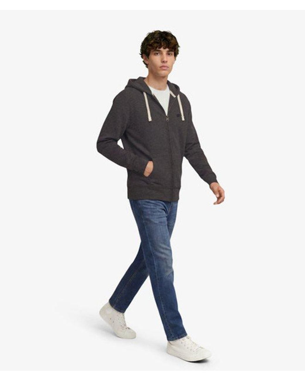 Superdry Gray & Co Monogram Embroidered Zip Hoodie for men