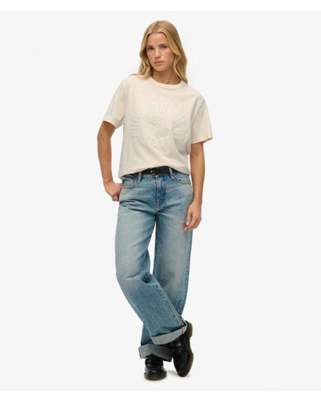 Superdry White & Co Athletic Tonal Oversized T-shirt
