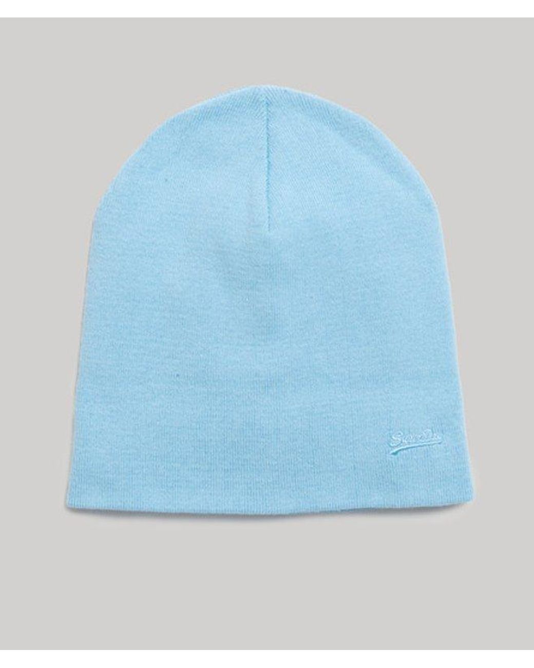 Superdry Blue & Co Vintage Logo Beanie for men