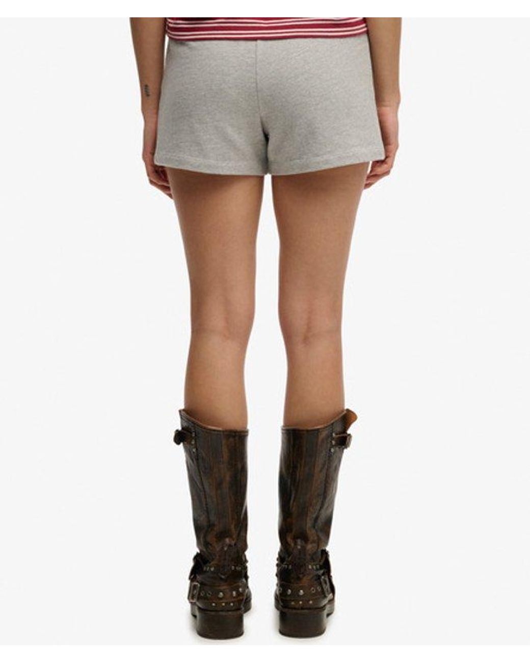Superdry Gray & Co Athletic Essentials Jersey Script Shorts