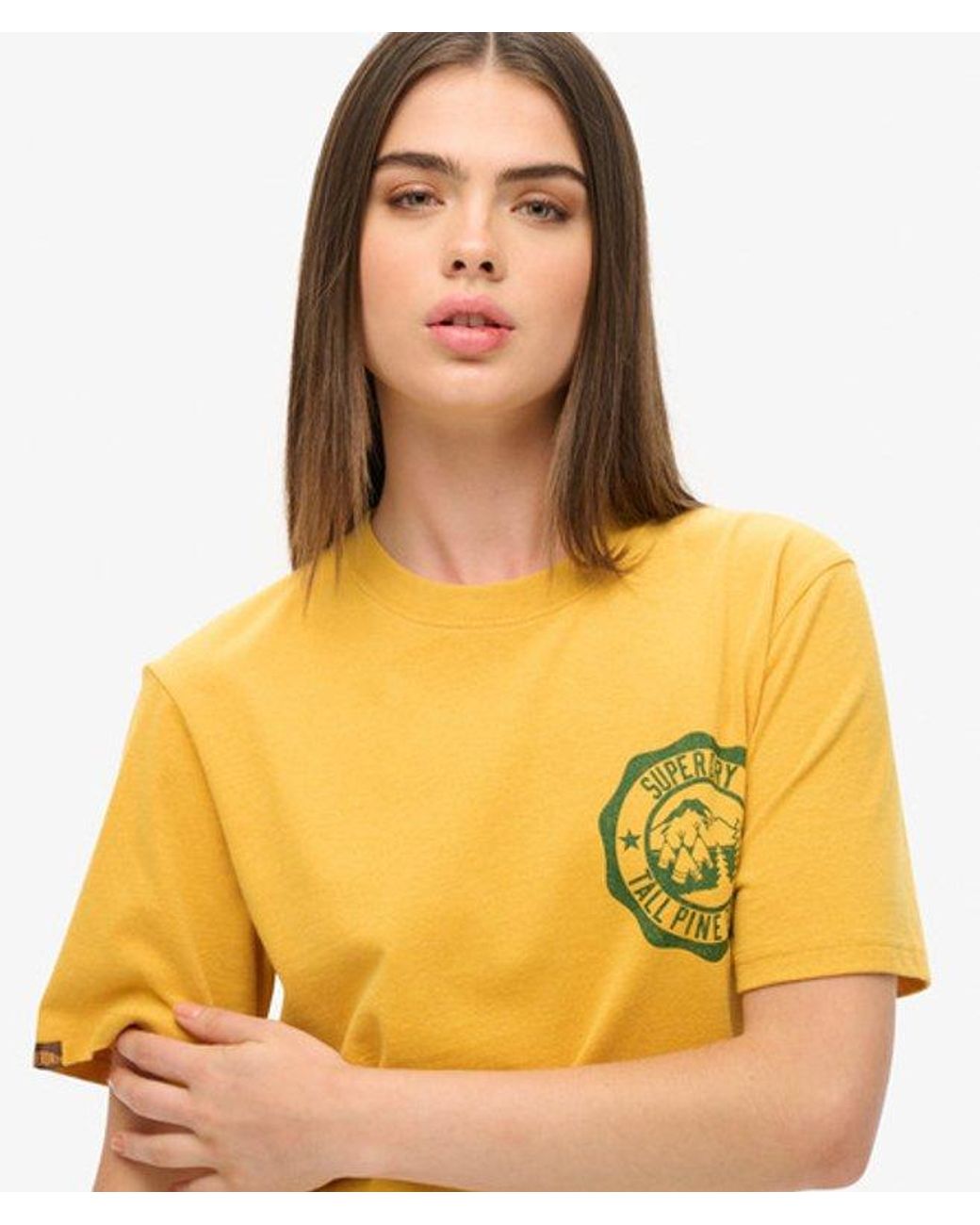 Superdry Blue Oversized Outdoor Graphic T-shirt