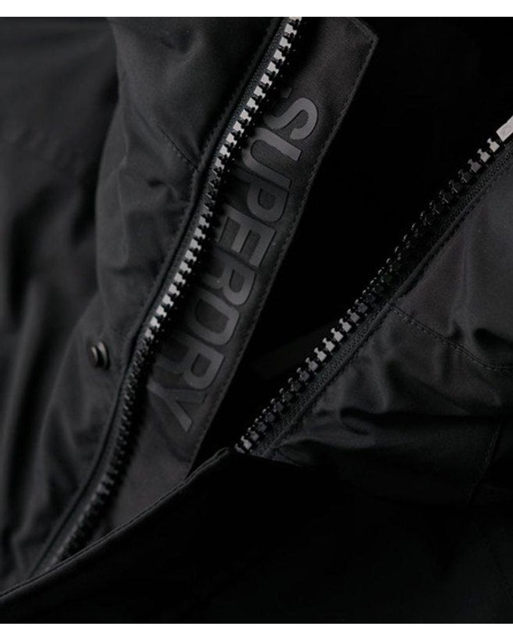 Superdry Black & Co Classic Logo Badge City Padded Bomber Jacket