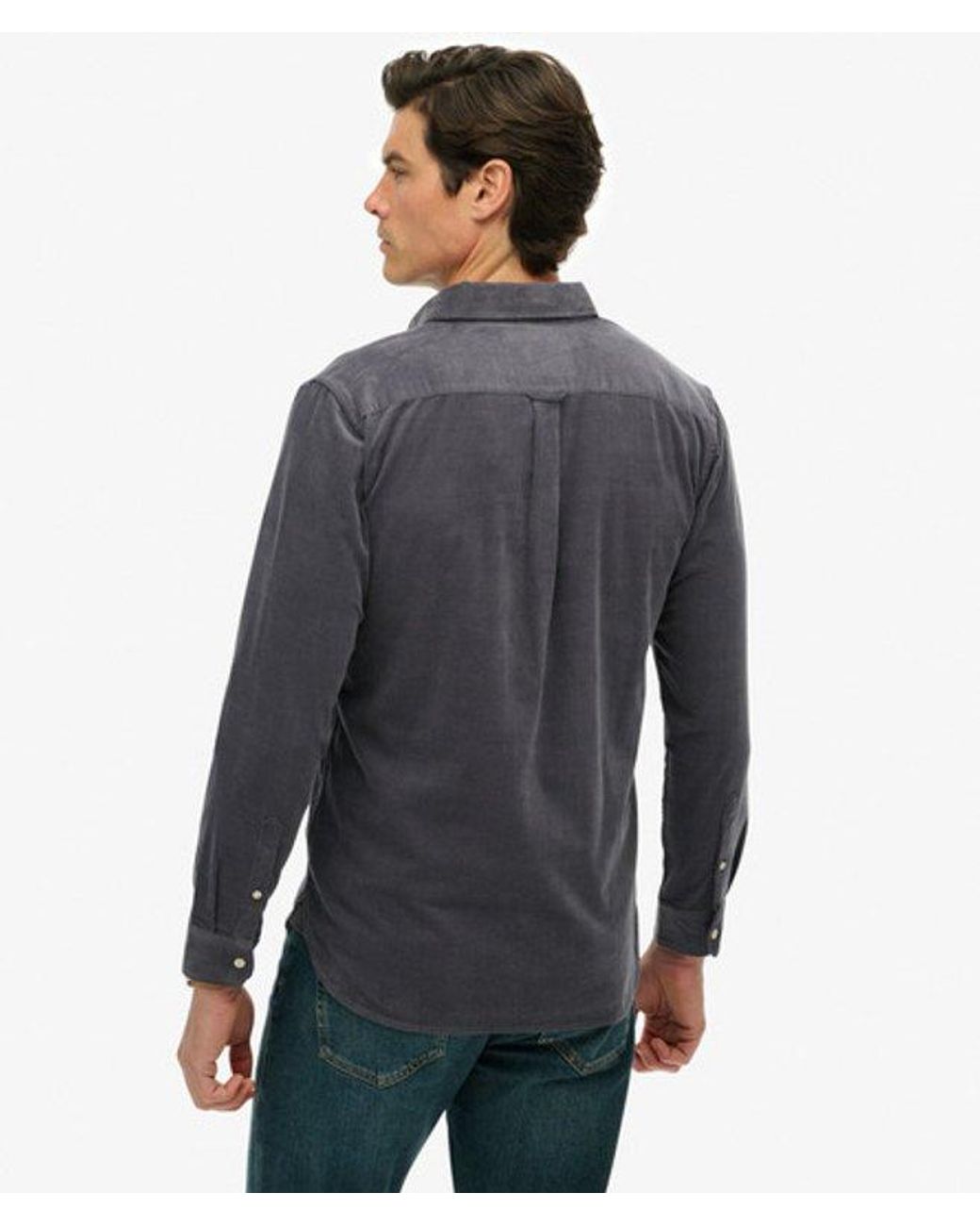 Superdry Blue & Co Classic Needle Cord Shirt for men