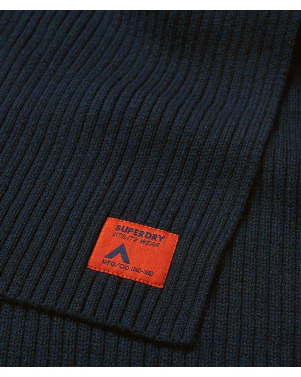 Superdry Blue & Co Workwear Knitted Scarf for men