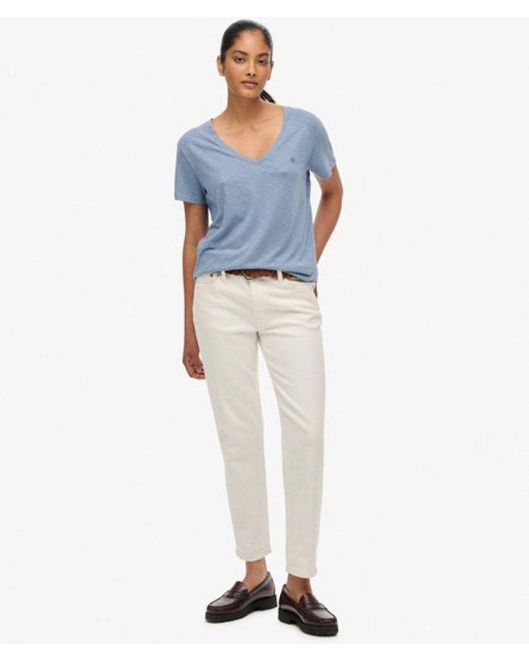 Superdry Blue & Co Studios Slub Embroidered T-shirt