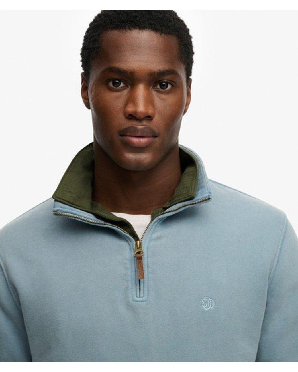Superdry Blue & Co Classic Essential Half Zip Sweatshirt for men