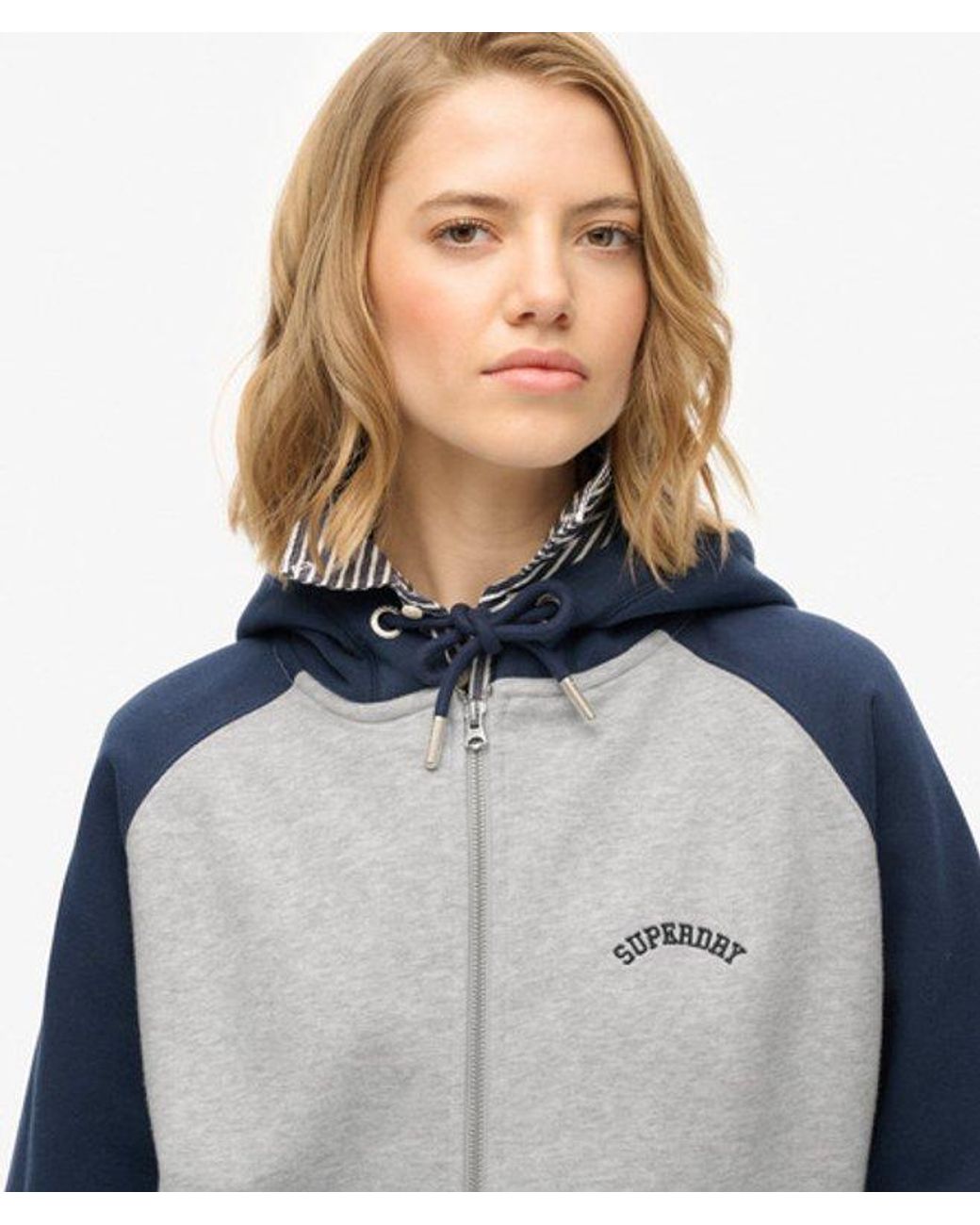 Superdry Blue & Co Essential Logo Raglan Zip Hoodie