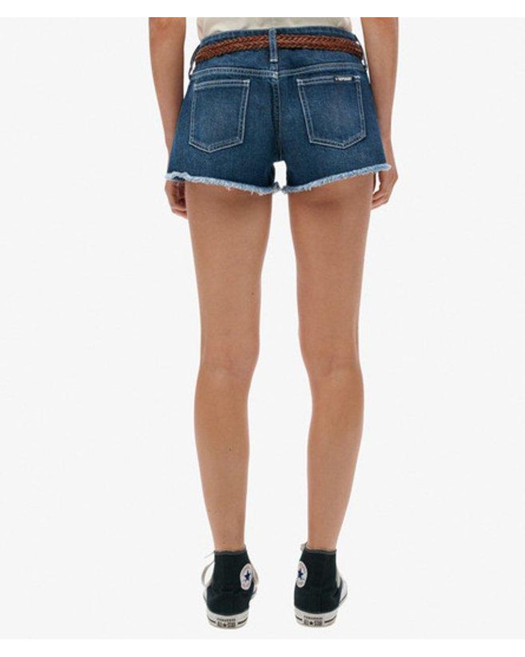 Superdry Blue & Co Low Rise Denim Hot Shorts