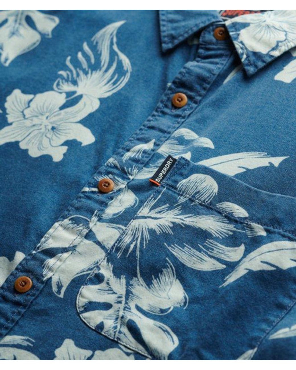 Superdry Blue & Co Vintage Loom Short Sleeve Shirt for men