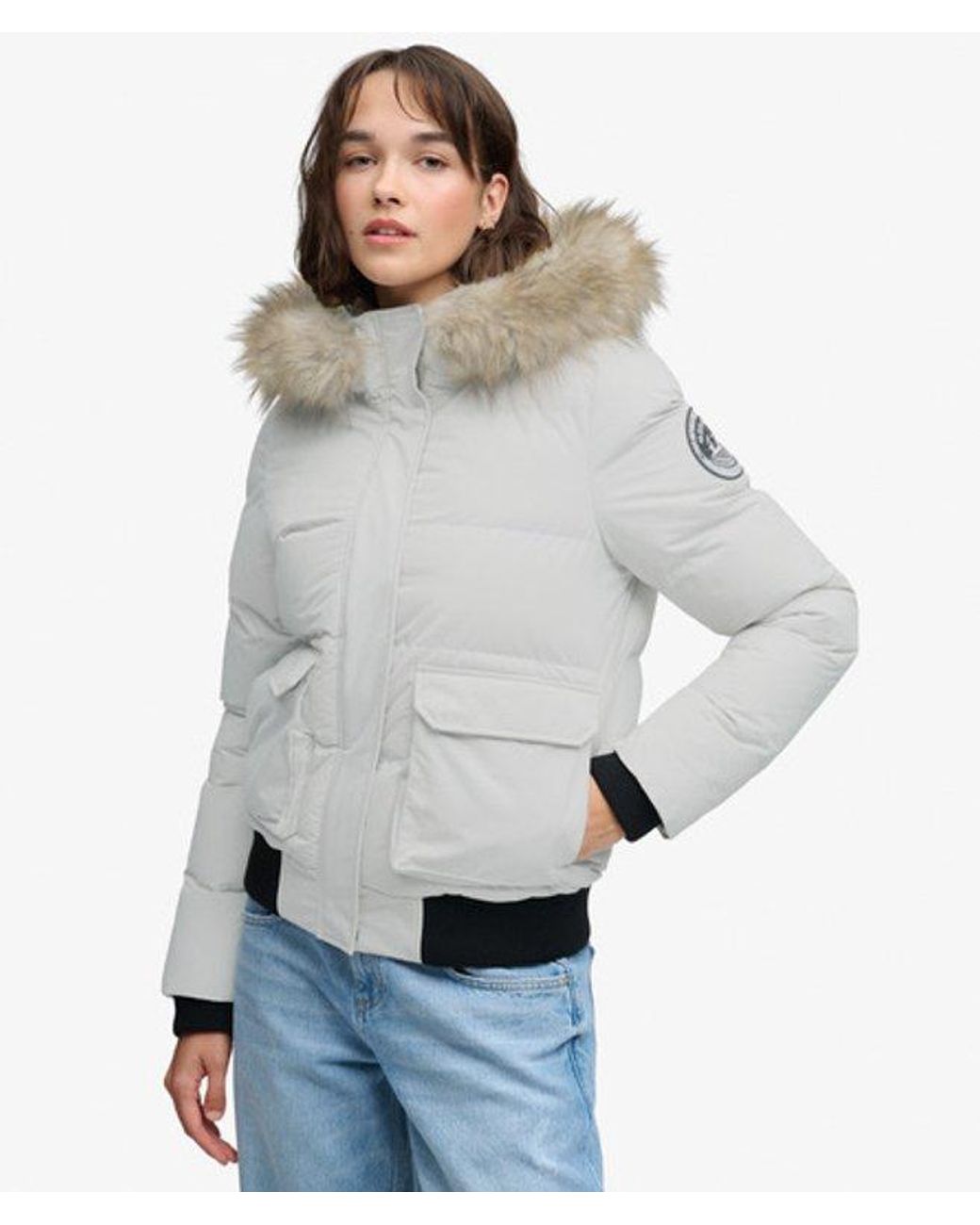 Superdry Blue Everest Ella Bomber Jacket