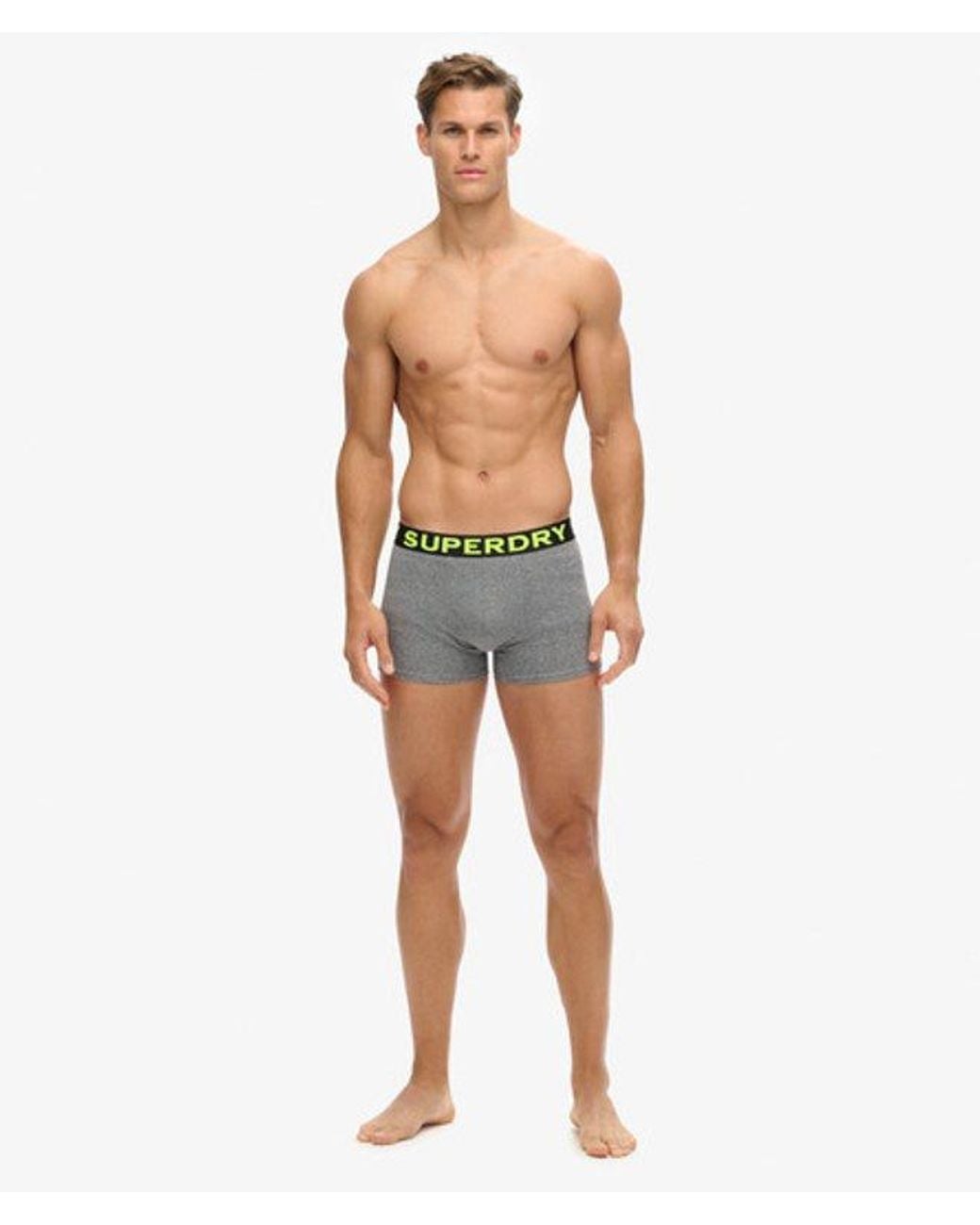Superdry White & Co Classic Logo Print Cotton Boxer Triple Pack for men