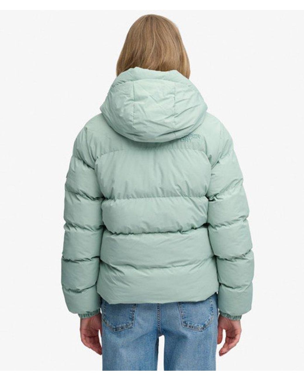Superdry Green & Co Hooded Sports Puffer Jacket