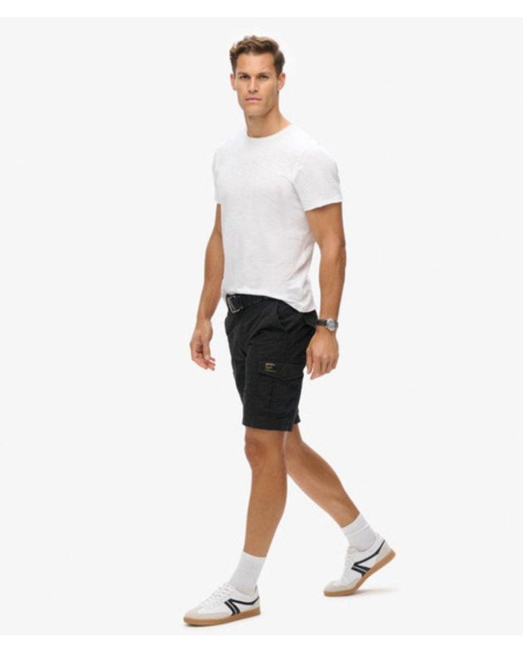 Superdry & Co Parachute Cargoshort in het White voor heren