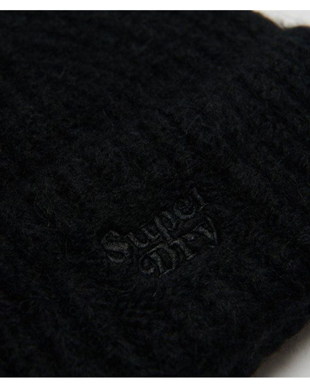 Superdry Black & Co Rib Knit Beanie Hat