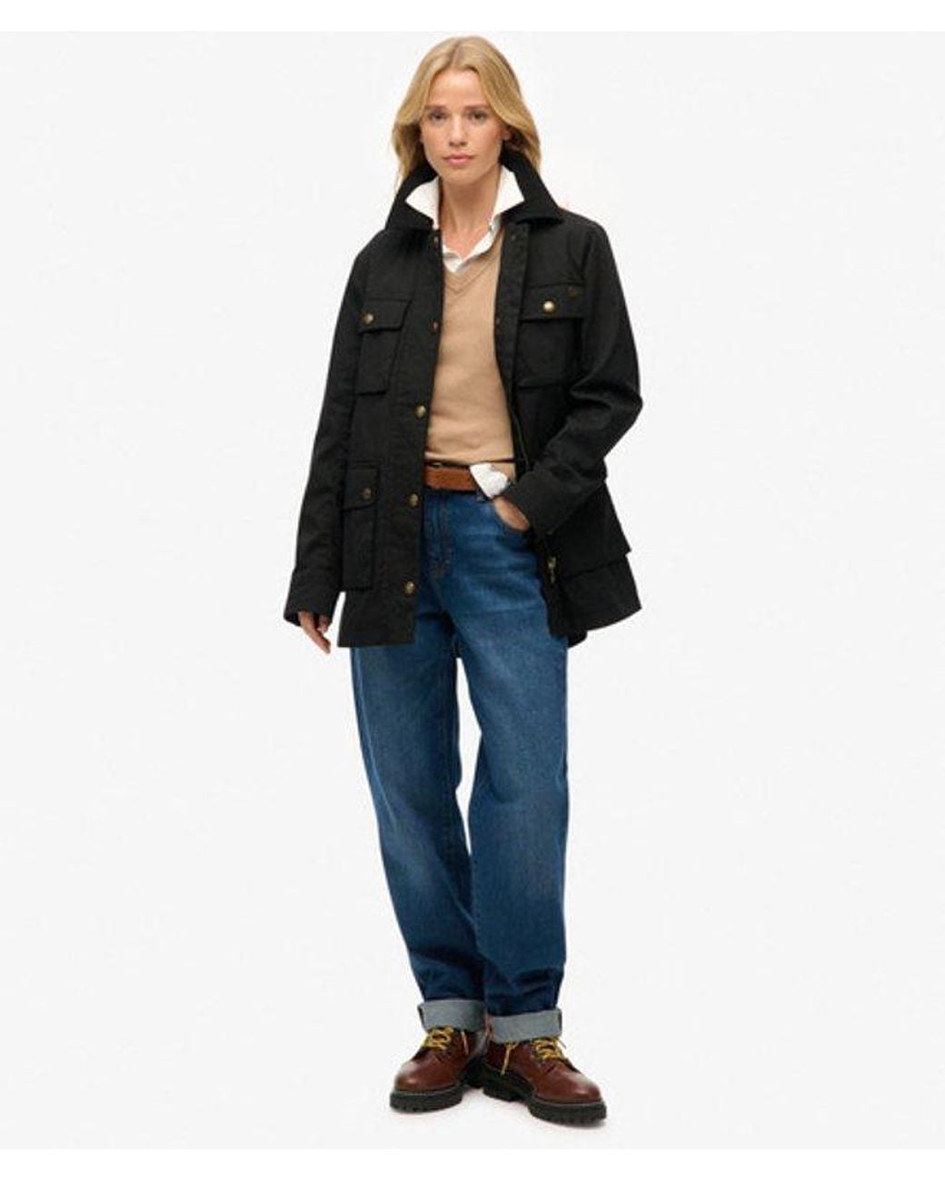 Superdry Black Wax Jacket