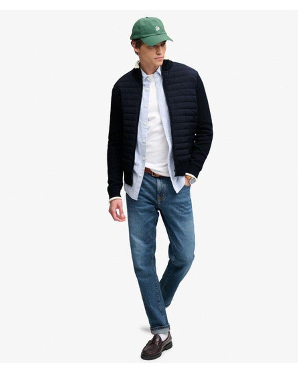 Superdry Blue & Co Straight Baffle Hybrid Jacket for men