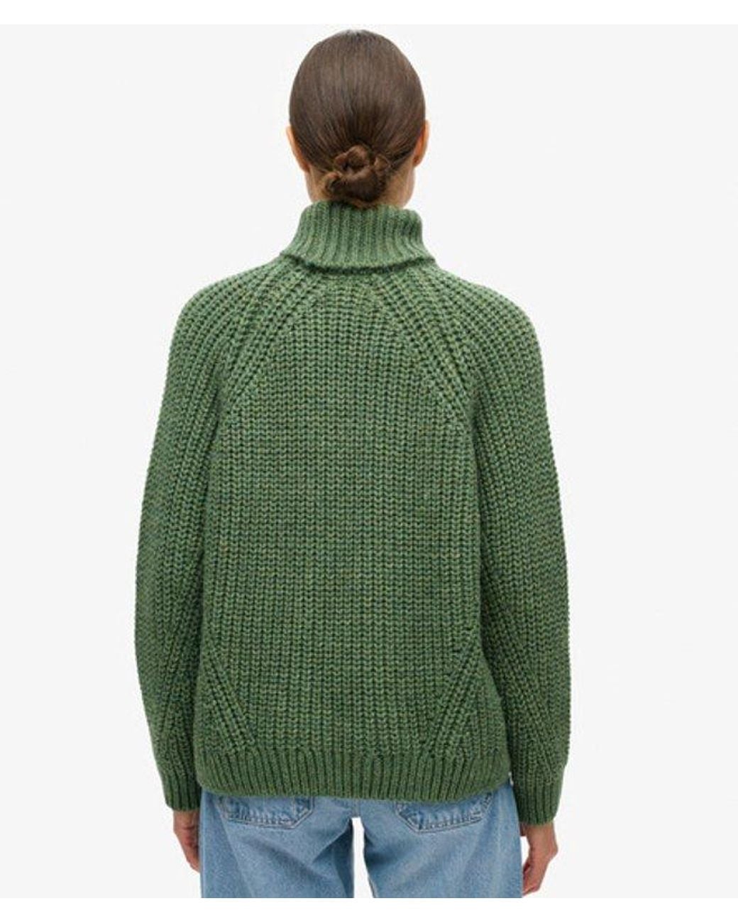 Superdry Green & Co Slouchy Stitch Roll Neck Knit