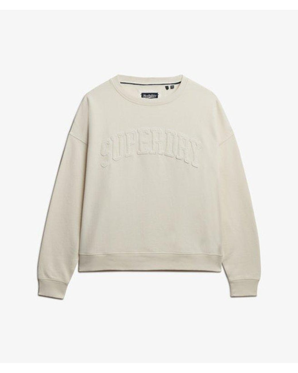 Superdry White & Co Athletic Essentials Tonal Applique Crew Sweatshirt