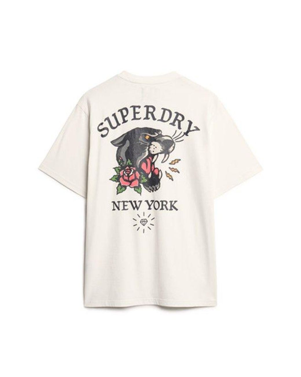 Superdry Natural & Co Tattoo Back Graphic Loose T-shirt for men