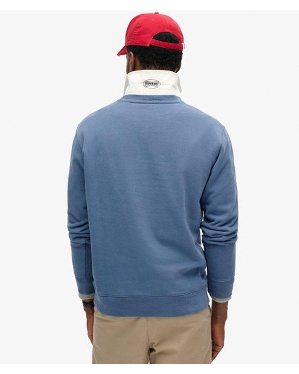 Superdry Blue & Co Essential Logo Crew Sweatshirt for men
