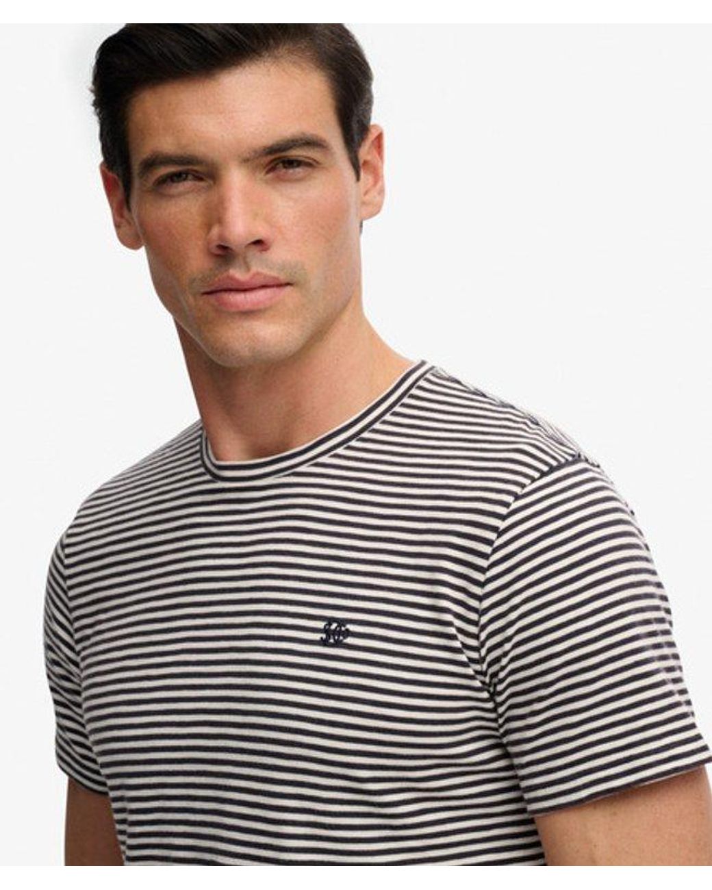 Superdry Gray & Co Classic Essential Stripe T-shirt for men