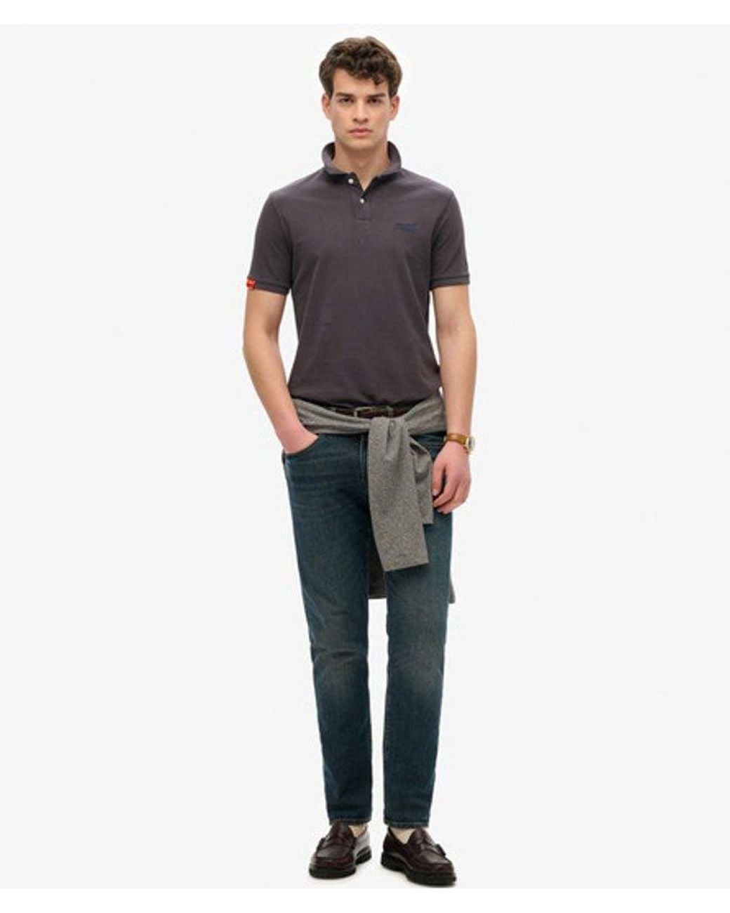 Superdry Gray & Co Vintage Destroy Polo Shirt for men