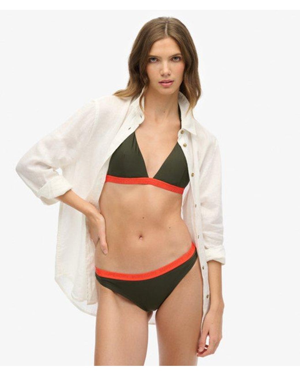 Superdry Green & Co Triangle Elastic Bikini Top