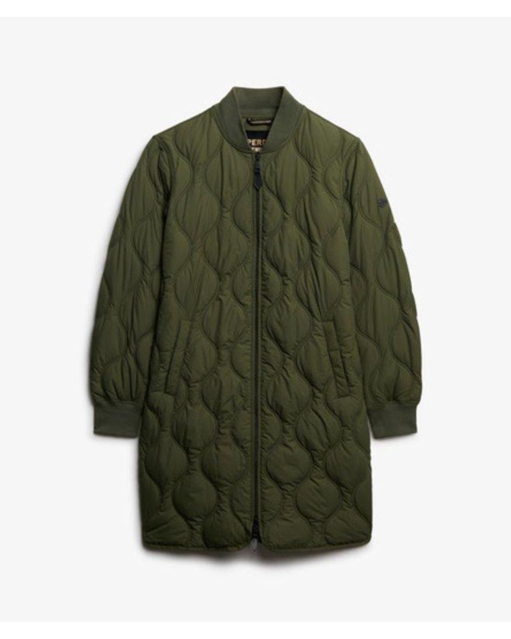 Superdry Green & Co Long Quilted Liner Jacket