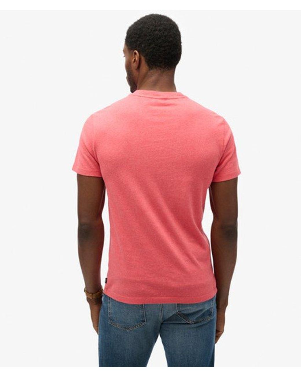 Superdry Red & Co Organic Cotton Essential Small Logo T-shirt for men
