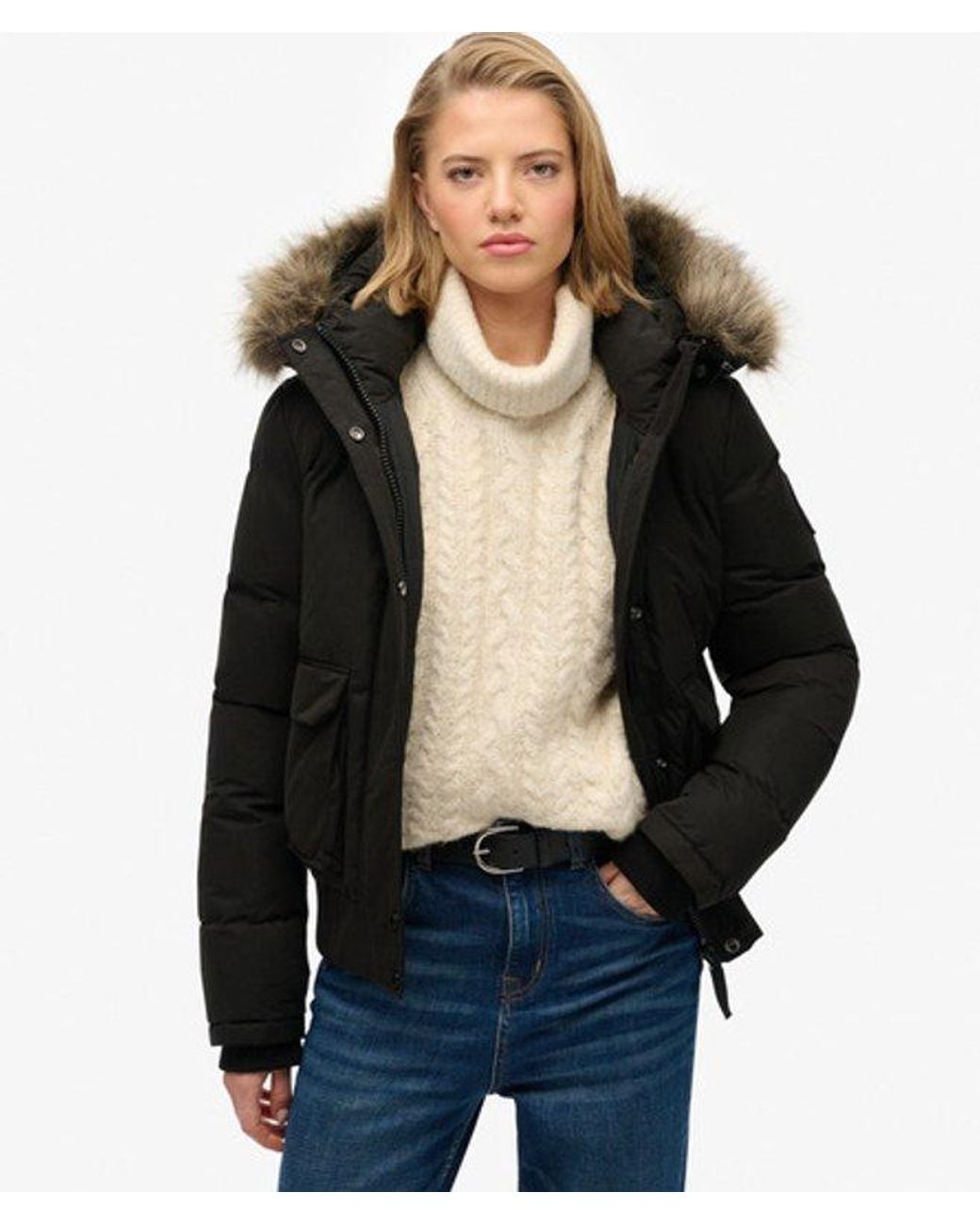 Superdry Blue & Co Everest Microfibre Ella Bomber Jacket
