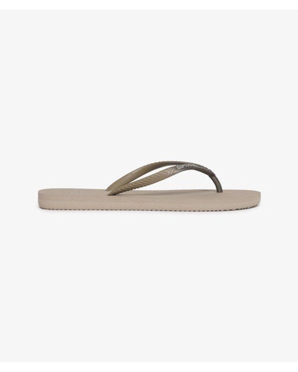Superdry Natural & Co Core Metallic Flip Flops
