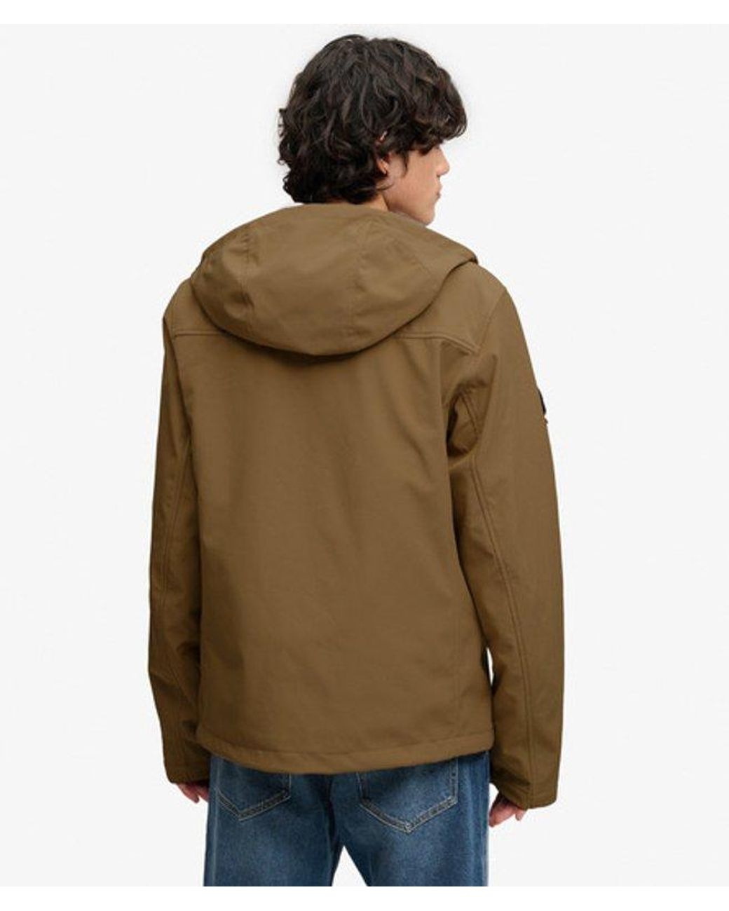 Superdry Brown & Co Hooded Softshell Trekker Jacket for men