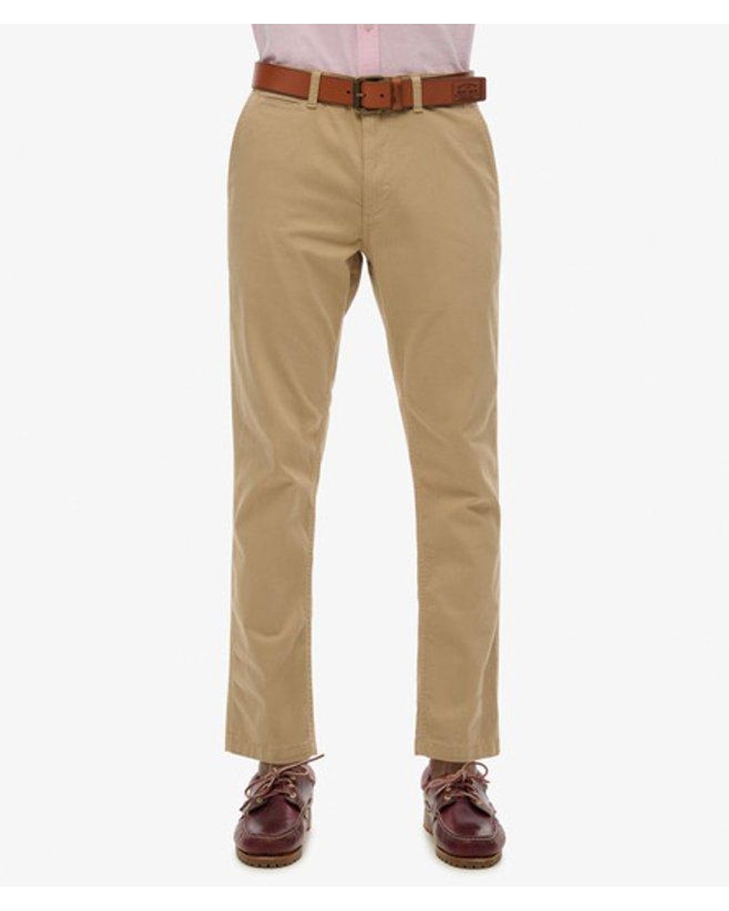 Superdry Pink & Co Officers Slim Chino Trousers for men