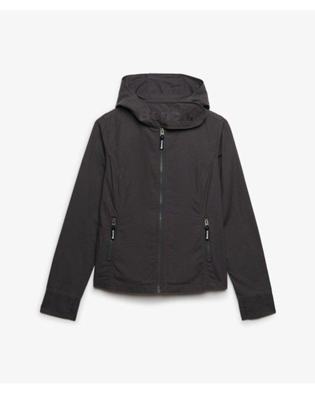 Superdry Gray Bench X & Co Bench Hooded Funnel Neck Ripstop Jacket