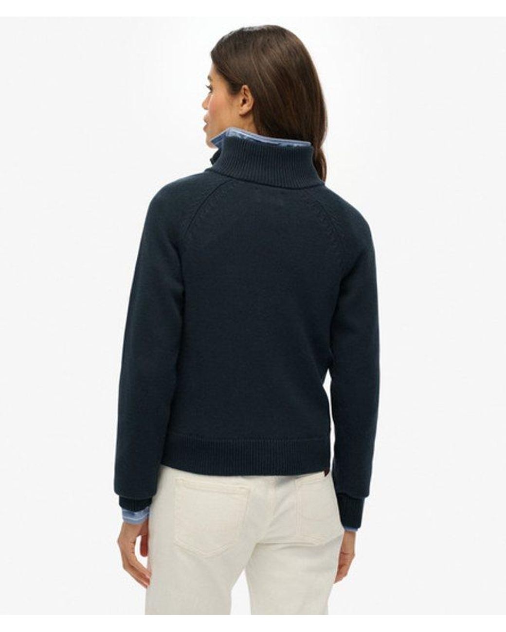 Superdry Blue & Co Essentials Slim Half Zip Knit