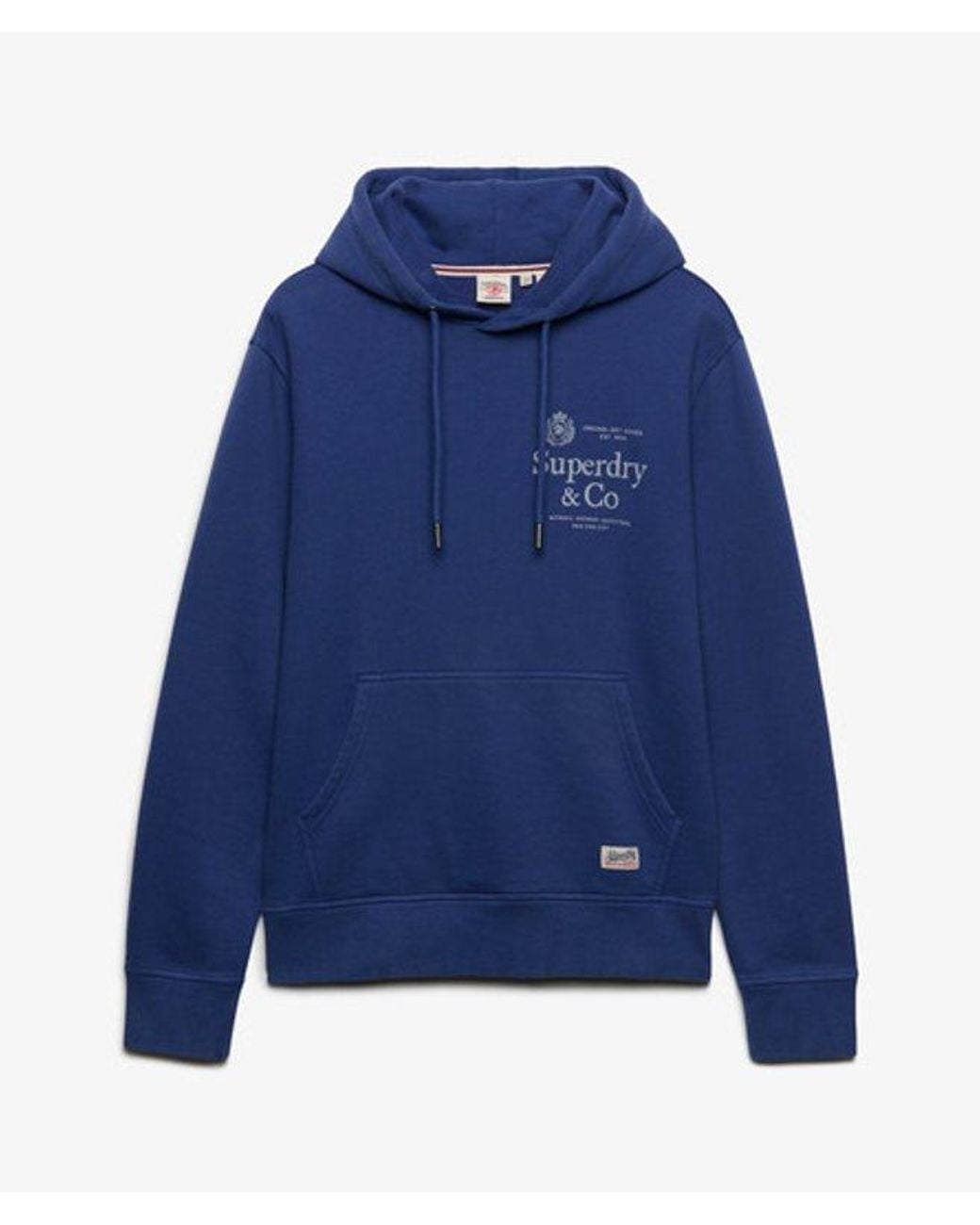 Superdry Blue & Co 1954 Company Relaxed Hoodie for men
