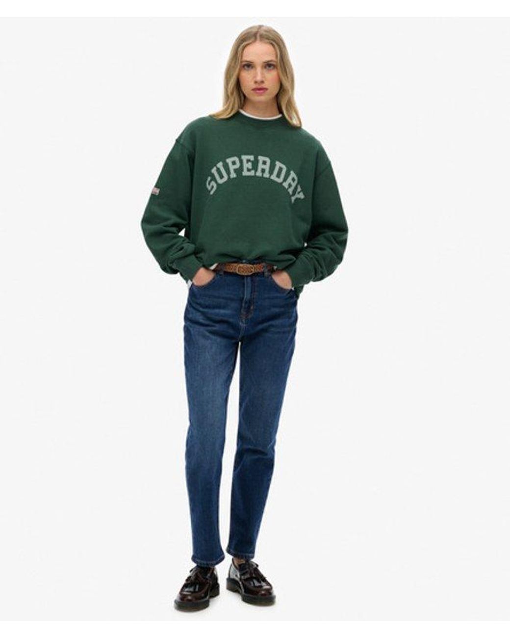 Superdry Green & Co Athletic Essentials Slouchy Crew Sweatshirt