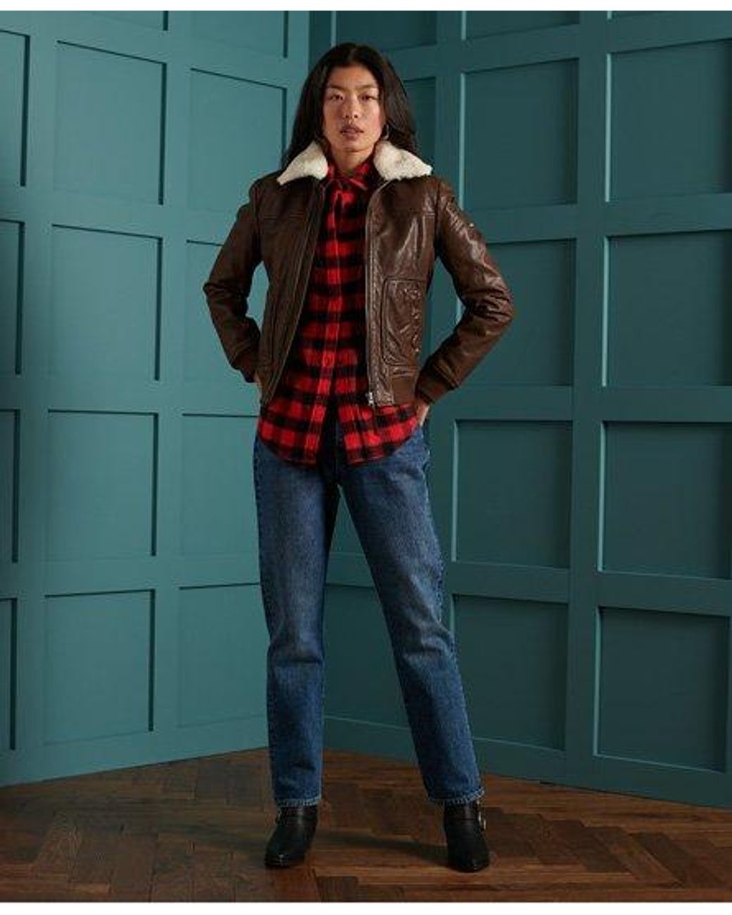 Aviator flight leather jacket Clearance