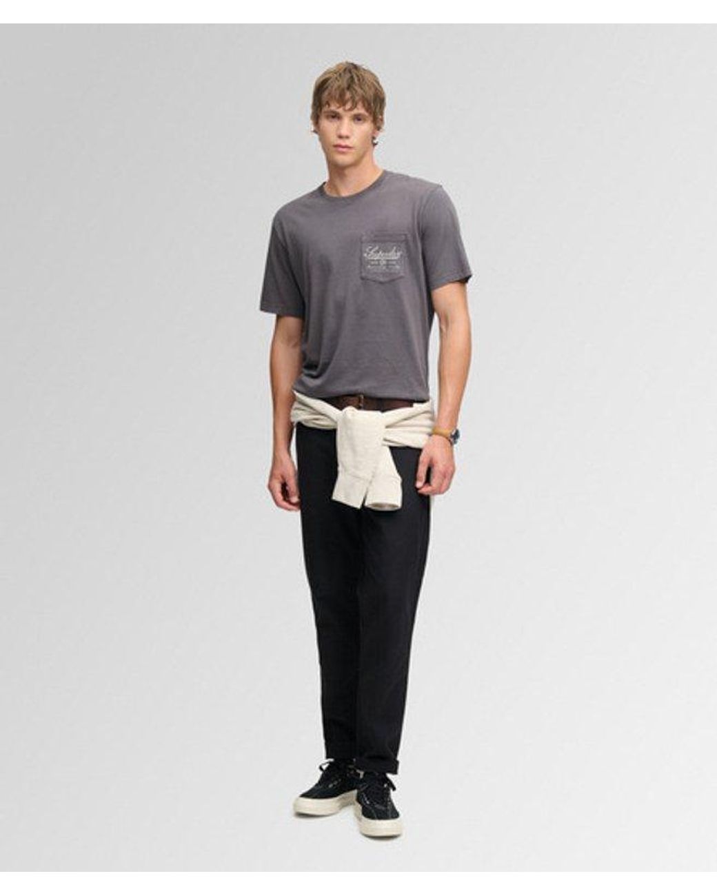 Superdry Gray Trade Loose T-Shirt for men