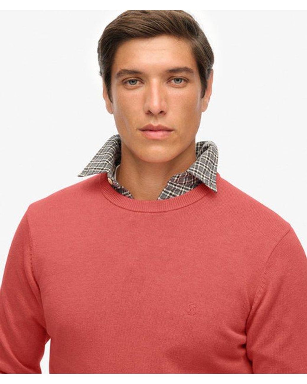 Superdry Red Essentials Cotton Jumper for men