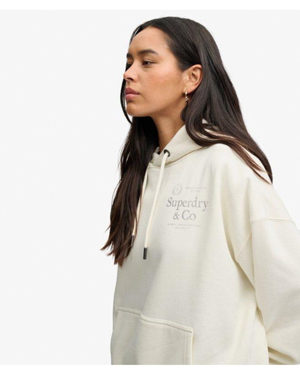 Superdry White & Co Luxe Casual Relaxed Hoodie