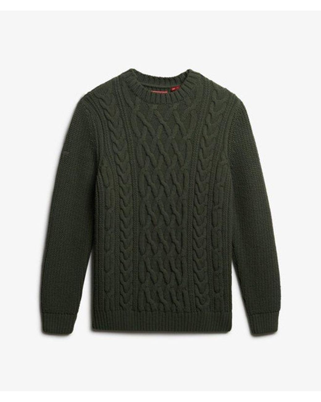 Superdry Black & Co Jacob Cable Knit Jumper for men