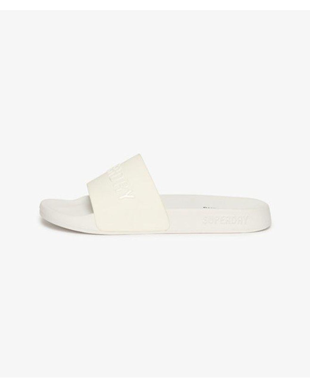 Superdry White & Co Classic Code Logo Pool Sliders