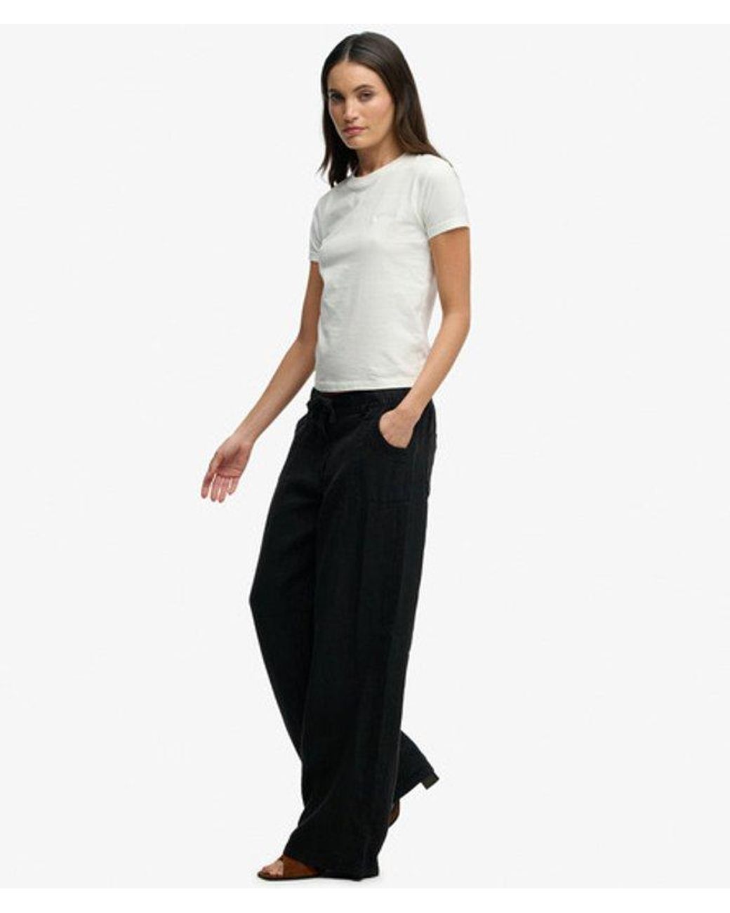 Superdry White & Co Linen Low Rise Pants