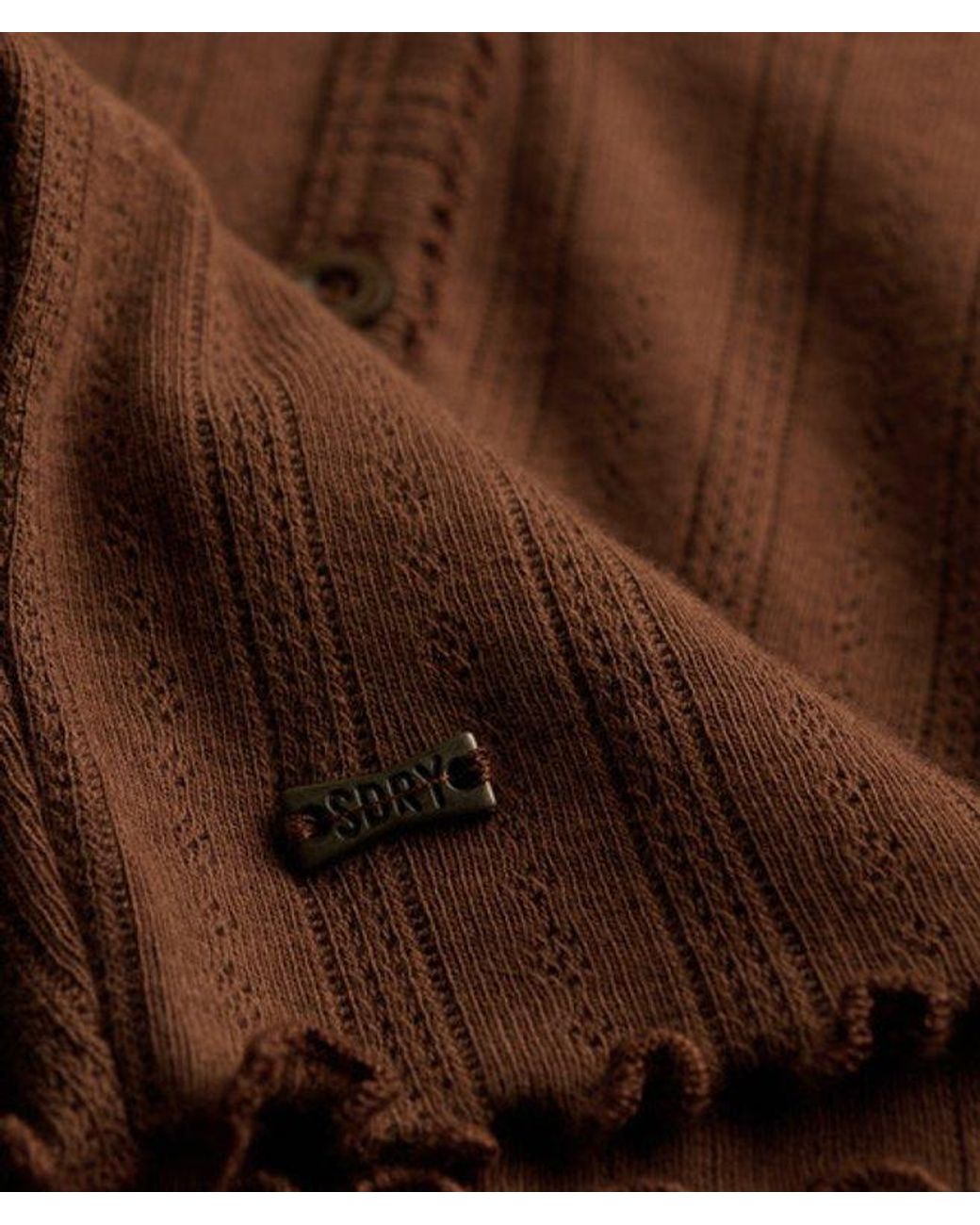 Superdry Blue & Co Athletic Essential Pointelle Cardigan