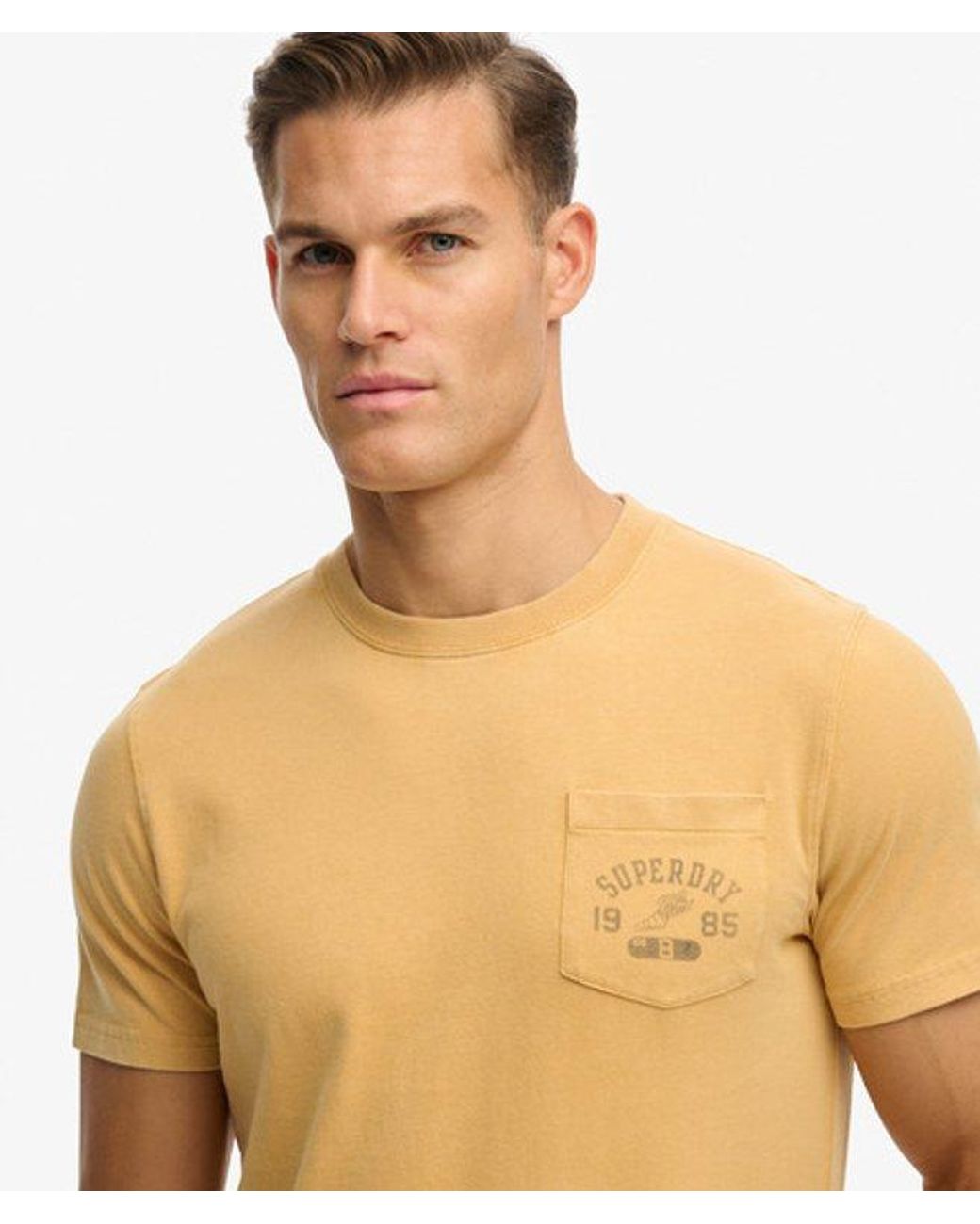 Superdry Blue & Co Vintage Prep Relaxed Pocket T-shirt for men