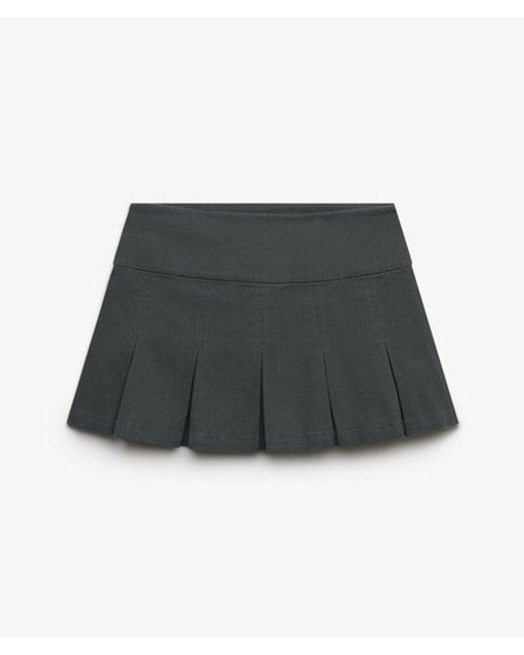 Superdry Gray Bench X & Co Bench Logo Pleated Twill Mini Skirt