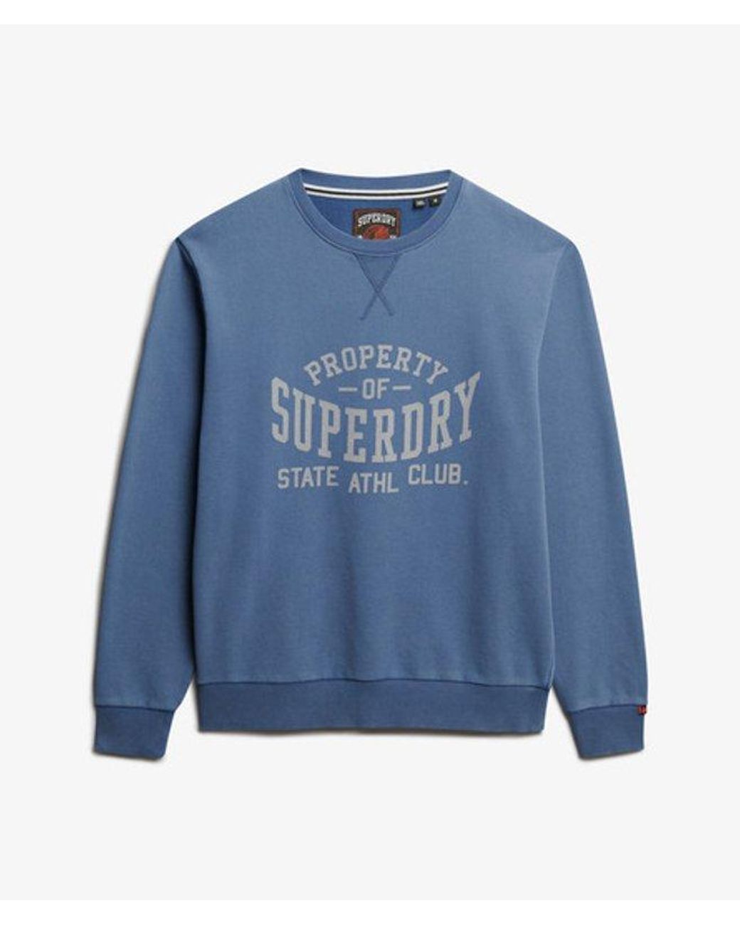 Superdry Blue & Co Athletic Essentials Crew Sweatshirt for men